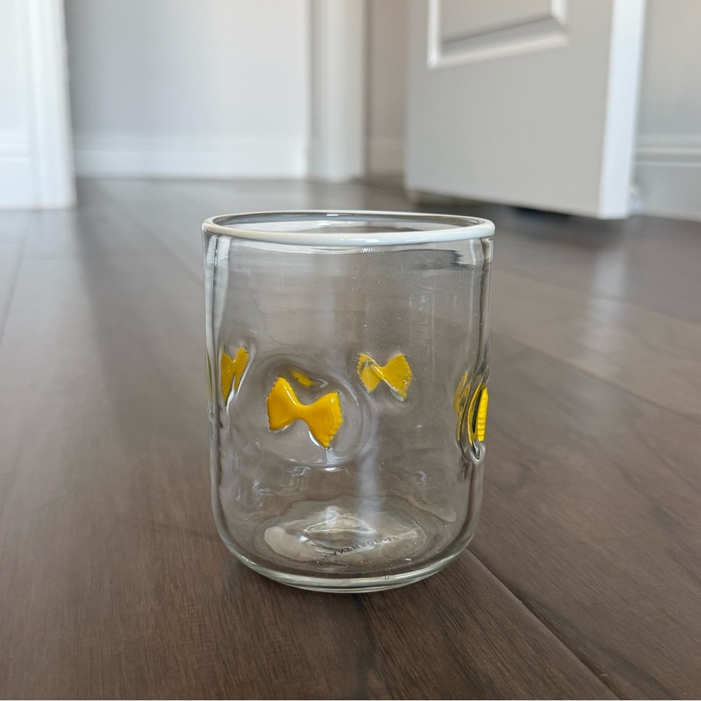 anthropologie bow tie pasta icon juice glass